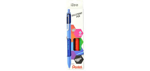 Stylo à bille rétractable iZee, étui de 4, BASIC