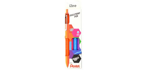 Stylo à bille rétractable iZee, étui de 4, TREND