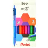 Stylo à bille rétractable iZee, étui de 8