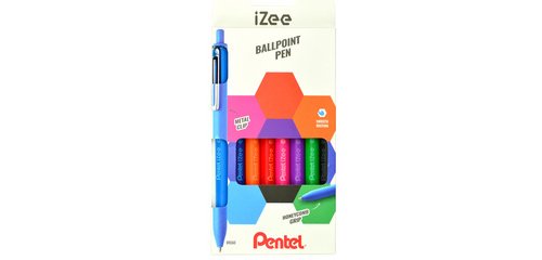 Stylo à bille rétractable iZee, étui de 8