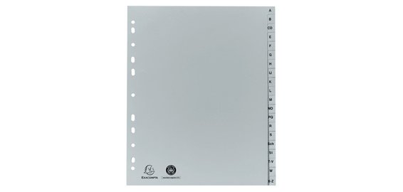 Intercalaire en plastique, A-Z, A4+, 20 touches