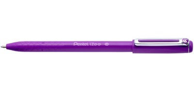 Stylo-bille pentel izee a capuchon pointe moyenne 1mm   encre faible viscosite        rechargeable violet