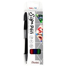 Merkstift Sign Pen S520 van PentelArts, set van 4 stiften