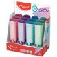 Surligneur FLUO'PEPS Glitter PASTEL, présentoir de 12