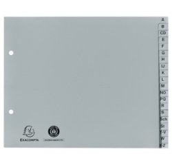 Intercalaire en plastique, A-Z, 2/3 A4, 20 touches