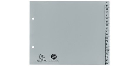 Intercalaire en plastique, A-Z, 2/3 A4, 20 touches