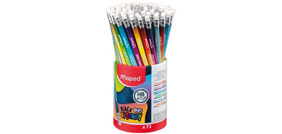 Grafietpotlood BLACK'PEPS ENERGY, hardheid: HB, pot met 72 potloden