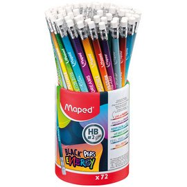 Crayon graphite BLACK'PEPS ENERGY, dureté: HB, pot 72