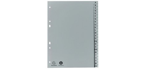 Intercalaire en plastique, A-Z, A5, 24 touches