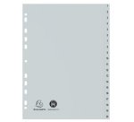 Intercalaire A4 polypropylène gris Exacompta 20 onglets numériques gris - 1 jeu