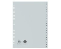 Intercalaire A4 polypropylène gris Exacompta 20 onglets numériques gris - 1 jeu