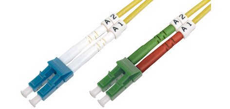 Câble de brassage à fibre optique, LC-Duplex (APC) -