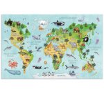 Sous-main 'Carte du monde', (L)550 x (H)350 mm