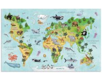 Sous-main 'Carte du monde', (L)550 x (H)350 mm