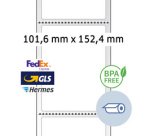 Etiquettes d'expédition thermiques, 101,6 x 152,4 mm