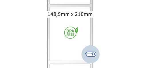 Etiquettes d'expédition thermiques, 148,5 x 210 mm