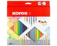 Kleurpotlood driehoekig 'Kolores Style' - etui van 26 stuks