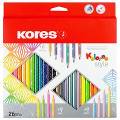 Crayon couleur triangulaire 'Kolores Style', étui 26