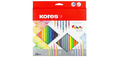 Crayon de couleur 'Kolores Style', étui carton de 26