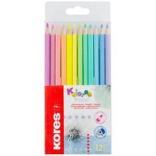 Crayon de couleur 'Kolores Pastel', étui carton de 12