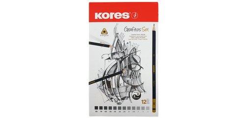 Crayon à papier 'Grafitos Art', étui métallique de 12