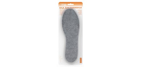Semelle intérieure avec picots de massage, feutre