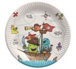 Assiette en carton 'Pirates', rond, 230 mm