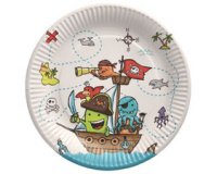 Assiette en carton 'Pirates', rond, 230 mm
