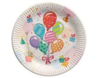 Bord in karton 'Feest' rond 230 mm