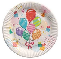 Assiette en carton 'Fête', rond, 230 mm