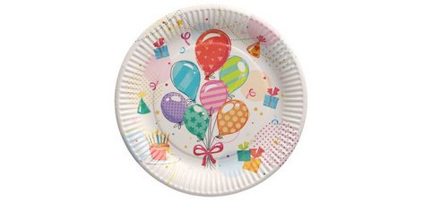 Assiette en carton 'Fête', rond, 230 mm