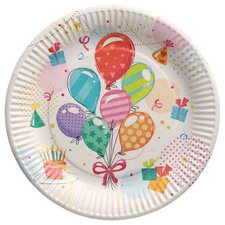 Bord in karton 'Feest' rond 230 mm