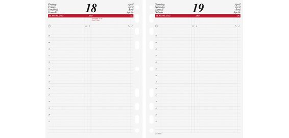 Calendrier pour agenda 'Calendrier journalier' 2027