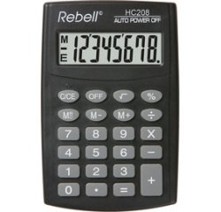 Calculatrice de poche HC 208, noir