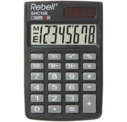 Calculatrice de poche SHC 108, noir
