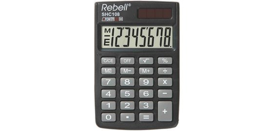 Pocket Calculator SHC 108, black