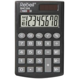 Calculatrice de poche SHC 208, noir