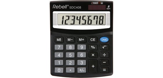 Calculatrice de bureau SDC 408, noir