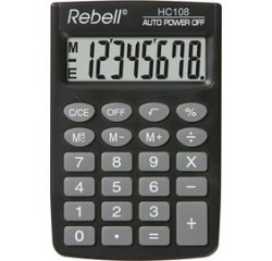 Calculatrice de poche HC 108, noir