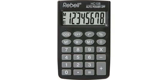 Taschenrechner HC 108, schwarz