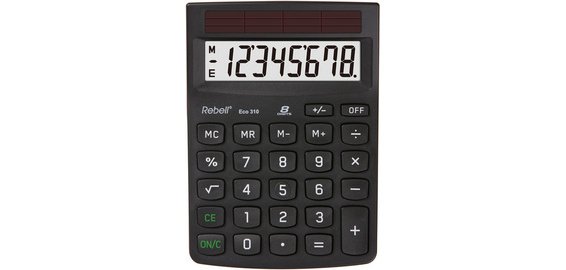 Calculatrice de bureau écologique Eco 310, noir