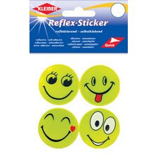 Sticker réfléchissant 'Happy Face', jaune