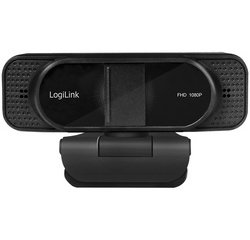 Webcam USB Full HD à deux micros, noir