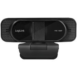 Webcam USB Full HD avec micro double, noir