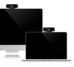 Webcam USB Full HD avec micro double, noir