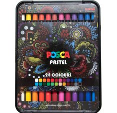 Crayon de cire PASTEL KPA100, étui de 24