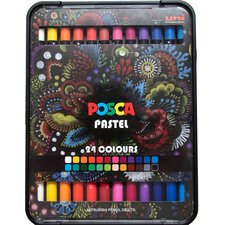 Crayon de cire PASTEL KPA100, étui de 24