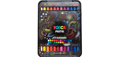 Crayon de cire PASTEL KPA100, étui de 24