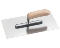 Platoir acier inoxydable, poignée bois, 280 x 130 mm