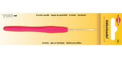 Crochet, taille 3, manche plastique, rose vif